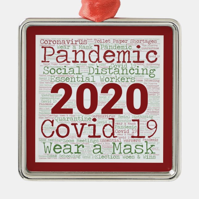 2020 års populära minnesmärken julgransprydnad metall (Framsidan)