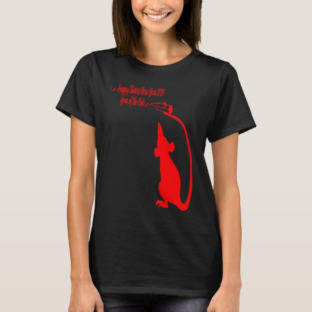 2020 års RÅTTA Kinesisk zodiaklova Ne T Shirt (Framsida)