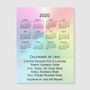 2020 års Shimmer Business Calendar av Janz 4x5 Mag
