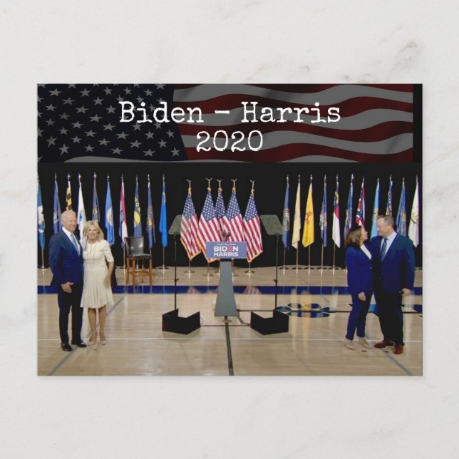 2020 års val av Biden och Harris och make Vykort (Framsida)