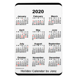 2020 Black Helgdag Calendar av Janz Magnet