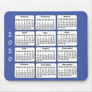 2020 Calendar Anpassningsbar Office Mouse Pad (Fär Musmatta