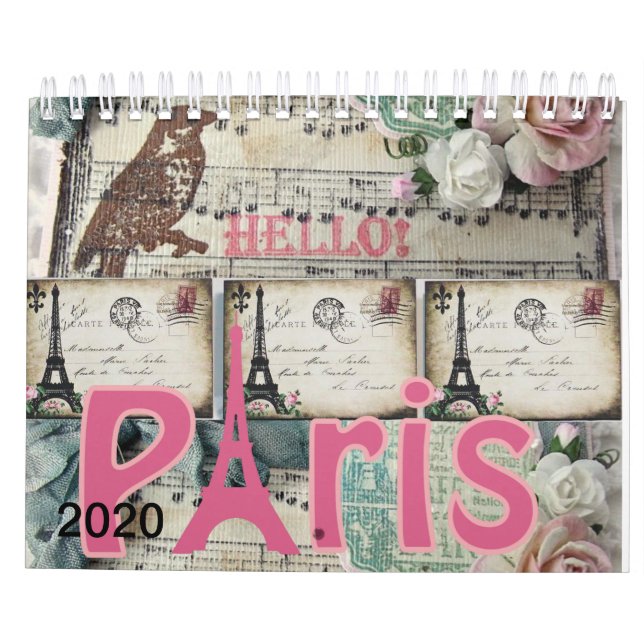 2020 Calendar Paris, Frankrike Fransk Kalender (Baksida)