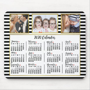 2020 Calendar Preppy Rand Anpassningsbar Photo Col Musmatta