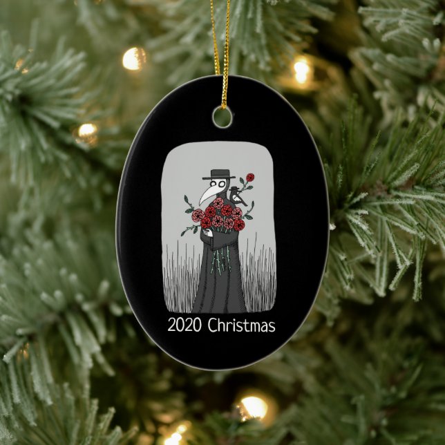 2020 Christmas ornament Plague Doctor Red Roses (Träd)