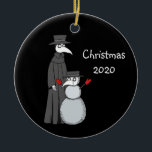 2020 Christmas ornament Plague Doctor Snowman<br><div class="desc">Great Christmas ornament to remember 2020! From silly jokes to serious romantic statements, MiKa Art Zazzle shop has something for everyone. Canadiana, Japanese gifts, jewelry, cases for electronic devices, fun buttons, mug cups, ornaments, cards and posters….. Please take some time and look around. You may even find something you didn’t...</div>