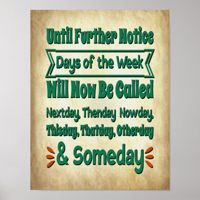 2020 Dagar med veckans funktionella låsning Karant Poster (Framsidan)