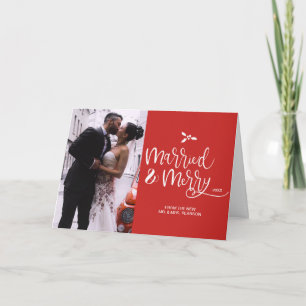 2020: Den första julen Gift och Merry Newlyweds Helgkort