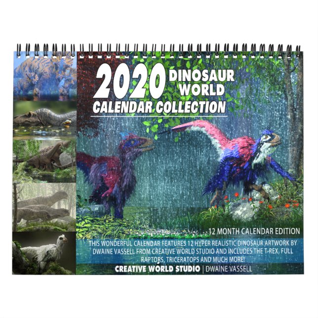 2020 DINOSAUR KALENDERS VÄRLD KALENDER (Omslag)