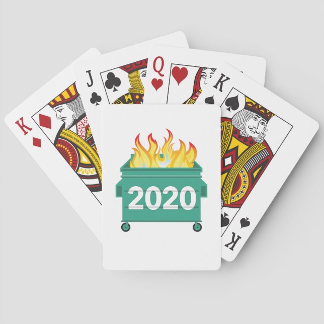2020 Dumpster Fire Funny Casinokort (Baksidan)