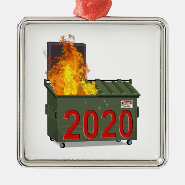 2020 Dumpster Fire Julgransprydnad Metall (Framsidan)