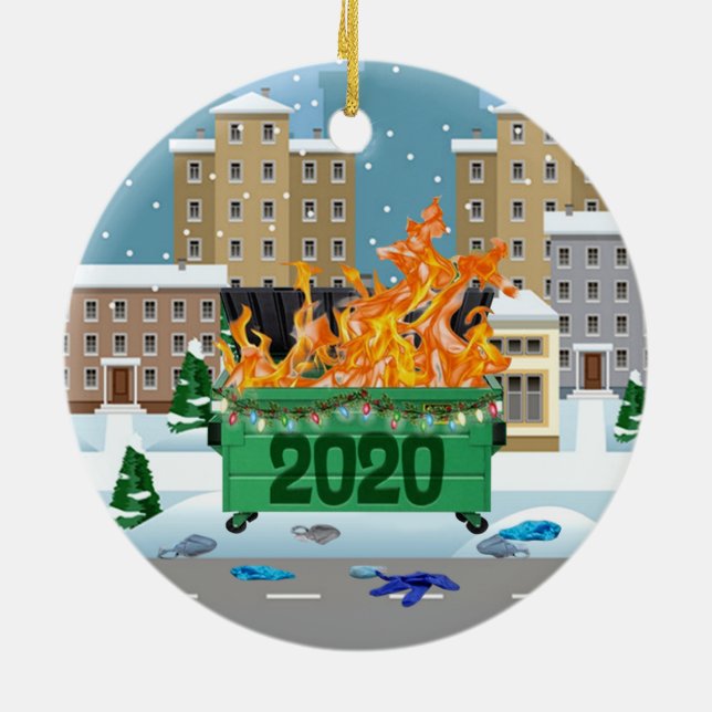 2020 Dumpstereld jul Julgransprydnad Keramik (Baksidan)