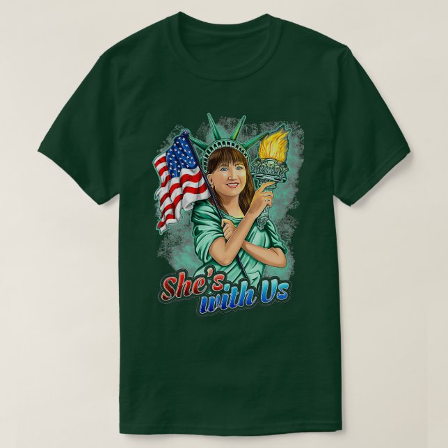 2020 Election Art She's With Us Lady Liberty Jo Jo T Shirt (Design framsida)