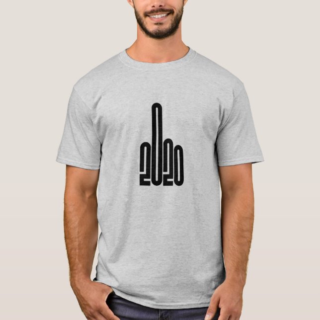 2020 Finger svart T Shirt (Framsida)