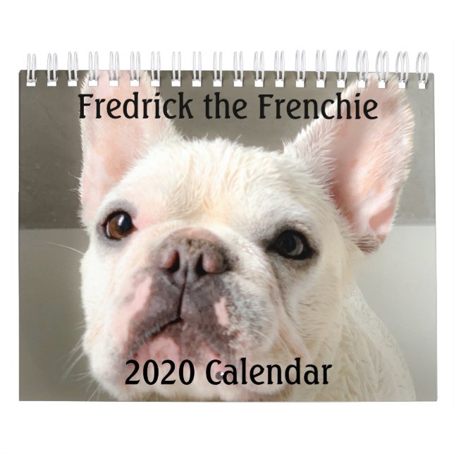 2020 Fransk Bulldog Calendar-Fredrick the Frenchie Kalender (Omslag)