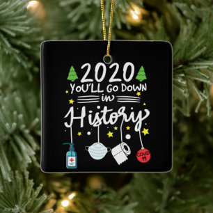2020 Gå ner i historien   Toalett, Pappert och mas Julgransprydnad Keramik