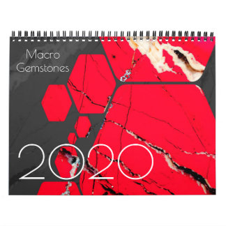 2020 Gemstone Crystal Sten Mönster Design Calendar Kalender