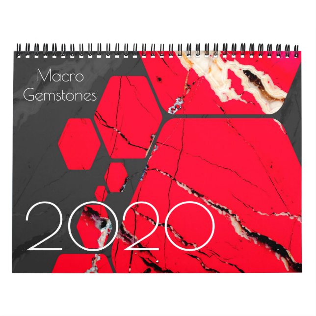 2020 Gemstone Crystal Sten Mönster Design Calendar Kalender (Omslag)