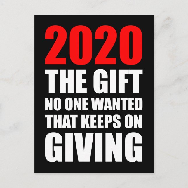2020: Gift ingen ville ha Behållor på Ge nivå Vykort (Framsida)