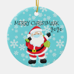 2020 God Jul Tomte Karantän Julgransprydnad Keramik