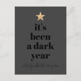 2020 Gör-om Humor Typo Guldstjärna Träd Högtid Helg Vykort