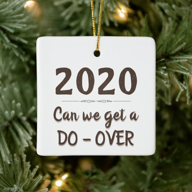 2020 Gör Om Roligt Typsnitt Covid Julgransprydnad Keramik (Träd)