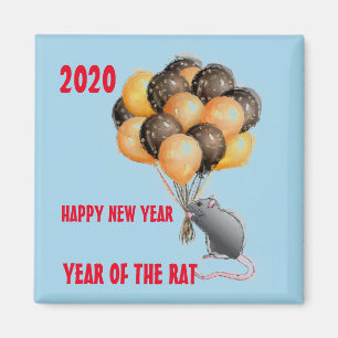 2020 GOTT NYTT ÅR i RÅTTA Magnet