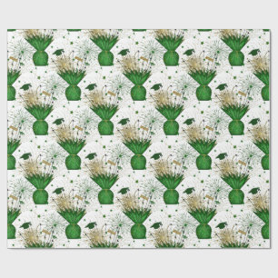 2020 Grad Centerbit-Grönt-White-Gift Wrapping Presentpapper