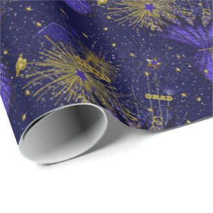 2020 Grad Centerbit-Mörk blått-Gift Wrapping Presentpapper