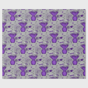 2020 Grad Centerpart-Lila-Grått-GIFT WRAP PAPER Presentpapper