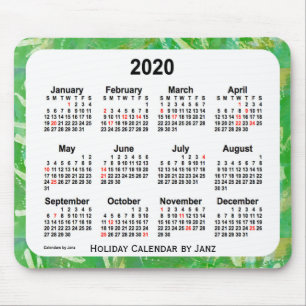 2020-Gröntens Helgdag Art-kalender av Janz Mouse Musmatta