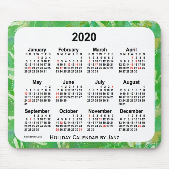 2020-Gröntens Helgdag Art-kalender av Janz Mouse P Musmatta (Framsidan)