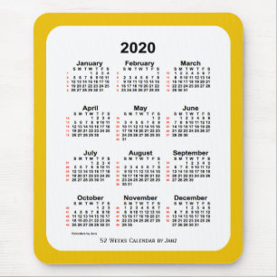2020 Guld 2 ton 52 veckors kalender av Janz Musmatta