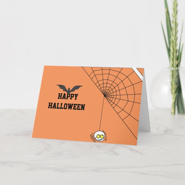 2020 Happy halloween med Svarta Fladdermus och Spi Kort (Framsida)