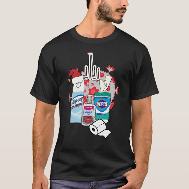 2020 Helgdag Essentials Karantänska jul T Shirt (Framsida)