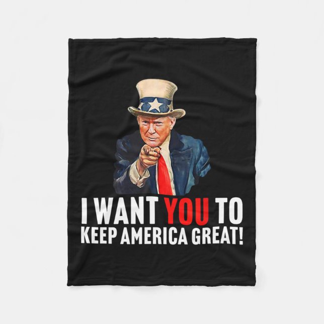 2020 - Jag vill att du Behållor Amerika Underbart  Fleecefilt (Framsidan)