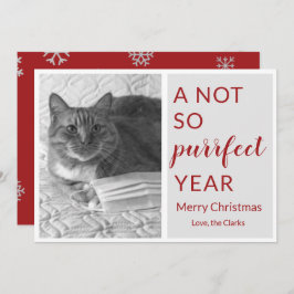 2020 jul inte så perfekt år rolig katt/husdjurs- julkort