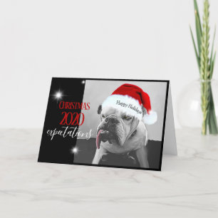 2020 julförväntningar, Huey i Santa mössa. Helgkort