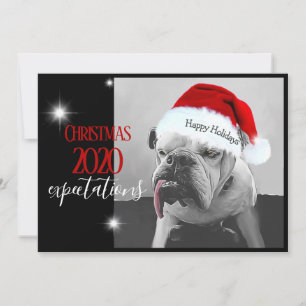 2020 julförväntningar, Huey i Santa mössa. Julkort