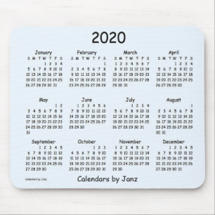 2020 Kalender av Janz Tecknad Sans Alice Blue Musmatta