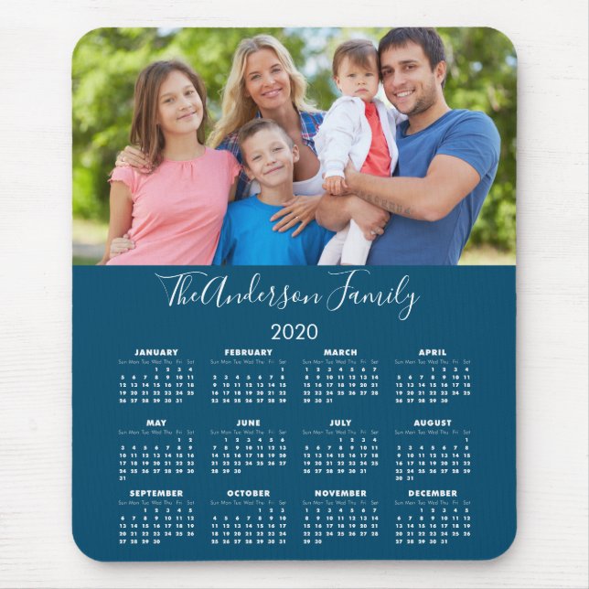 2020 Kalender Ditt Foto Familjenamn Musmatta (Framsidan)