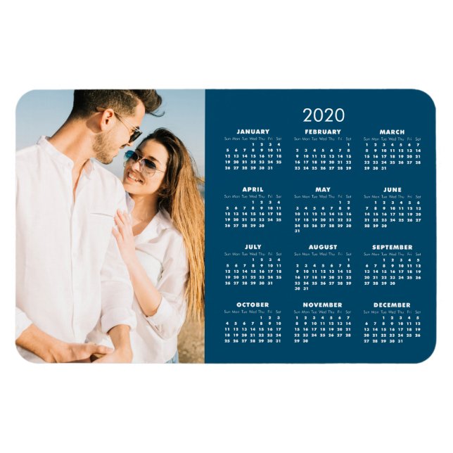 2020-kalender - ditt foto magnet (Horisontell)