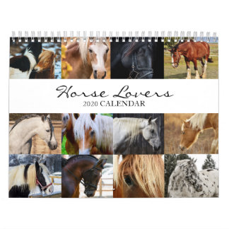 2020 Kalender för Horse Lovers - djurkontoret