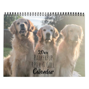 2020 Kalender för ParkerPup och Vänner Golden Re
