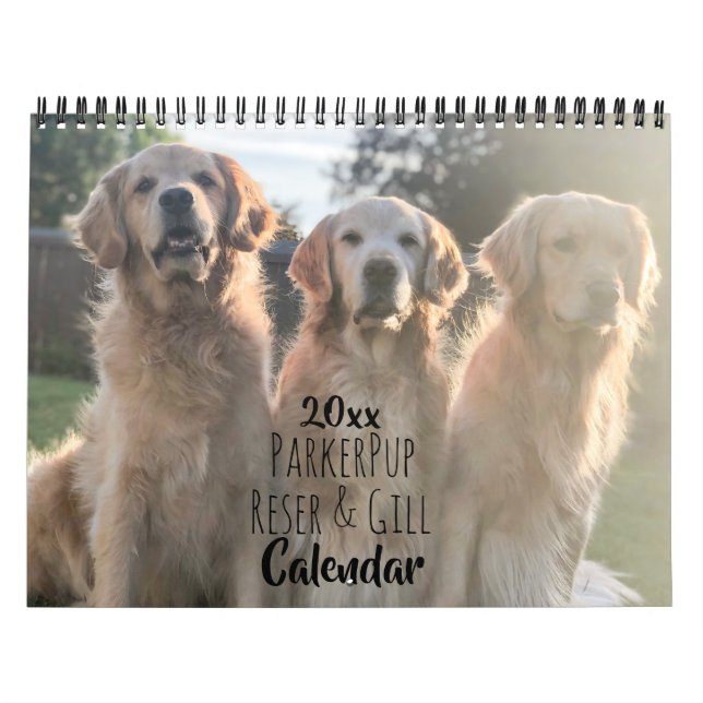 2020 Kalender för ParkerPup och Vänner Golden Retr (Omslag)