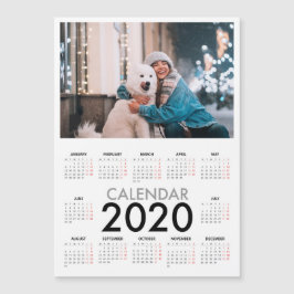 2020-kalender med Photo Basic Black White Minimal