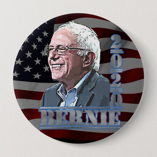 2020 Knapp för stöd till valet av Bernie Sanders (Framsida)