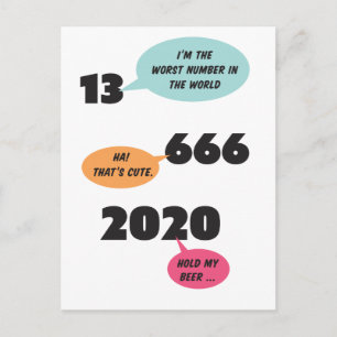 2020-kompetenser för det värsta antalet i världen vykort