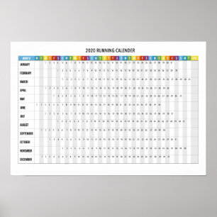 2020 Löpande kalender Poster