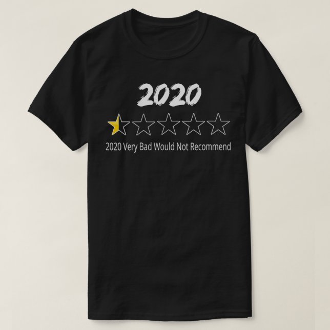 2020 med halvstjärna - mycket dålig t shirt (Design framsida)